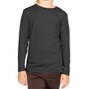 Girl's Long Sleeve Crew Neck Top Black Small