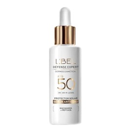 L'BEL – Protector Solar Sérum Défense Expert Antiedad 27 ml, Protección UVA UVB IR y Luz Azul, Acción Antiarrugas y Antimanchas, con Niacinamida y Pép