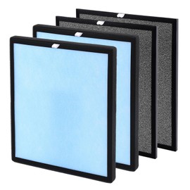 Hichoryer HSP001 True HEPA Filter Replacement, Compatible with HSP001 Air Purifier, 4 in 1 H13 True HEPA and Activated Carbon Pre-Filter, 2 Pack