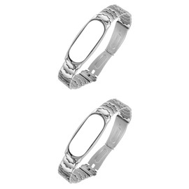 OSALADI 2pcs Smart Metal Strap Replacement for Elegant Design for Fitness Tracking