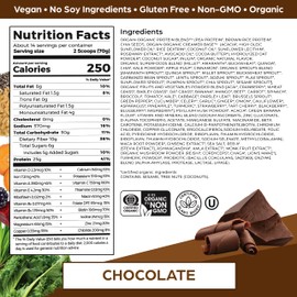 Orgain Perfect Meal, Organic, Vegan Meal Replacement Protein Powder, Chocolate - 25g Plant Based Protein, 80+ Superfoods, 1B Probiotics & 10g Fiber, Adaptogens & Ashwagandha - 2.16lb