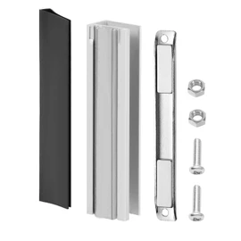 VYH 3" Shower Door Magnet - U Channel Door Frame with Metal Strike and Magnet for 1/8", 5/32", 3/16", and 1/4" Thick Swing Glass Shower Door Handles Strike Jamb