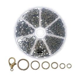 Mr. Pen- Open Jump Rings, Bronze, 1014 Pcs, 6 Sizes for Jewelry Making, Silver Rings and Lobster Clasps, O Rings