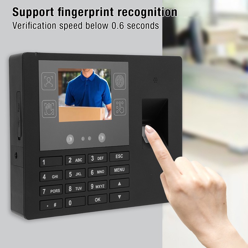 2.8 Inch Biometric Time Clock Multifunction Employee Time Attendance Machine