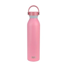 BUILT 24oz Cascade Double Wall Vacuum Insulated Stainless Steel Bottle with Twist Lid with Handle, Pink