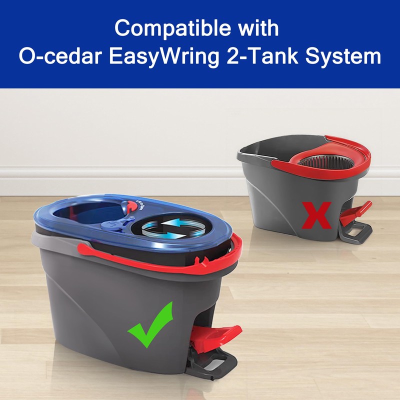 JEHONN Spin Mop Replacement Heads, Base, Handle for O-Cedar EasyWring