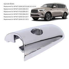 Akozon for Infiniti QX60 QX70 QX80 EX35 FX35 QX50 QX56 2014-2019 80646 1BA0A Door Handle Cover Outside Door Handle Cap 80646 1BA0A Exterior Door Handle Cover with Keyhole
