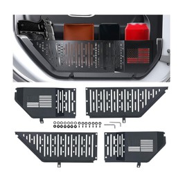 Upgraded for Jeep Wrangler accessories Metal Front Door Storage Pockets for 2018-2025 Jeep Wrangler JL JLU 4XE accessories for 2020-2025 Jeep Gladiator JT accessories Door Side Insert Organize Box