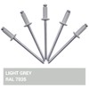 Pack of 100 Painted Blind Rivets 3.2 x 8 mm,