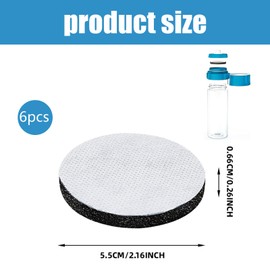 6 stück Filter Disc Replacement für BRITA Wasserfilter Flasche & Karaffen,zur Reduzierung von Chlor, Mikropartikel und anderen geschmacksstörenden Stoffen im Leitungswasser