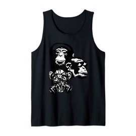 Three Wise Monkeys Hear See Speak headphones gas mask mask Tank Top