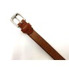 Bellabel Women's Cowhide Leather Belt, Tanned Leather, Thin Belt, Made
