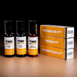 Beard Wash, Conditioner & Oil Pack | Cleanse | Soften Beards | Moisturise | 50ml (Vanilla & Mango)