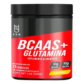 BCAAs y Glutamina para Recuperación Muscular PSN Sabor Mango 500 g