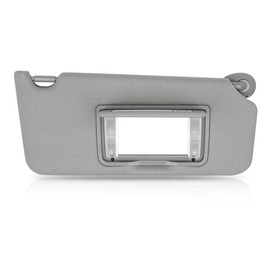 PHATRIP Right Passenger Side Sun Visor with Light Compatible with Honda Accord 2008 2009 2010 2011 2012 2013 2014 2015 2016 2017 Replace# 83230TA0A91ZA Grey