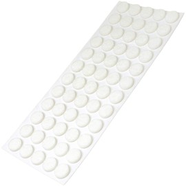 Adsamm® / 60 x Selbstklebende Filzgleiter/Weiß/ø 14 mm/Rund/Möbelgleiter aus Filz mit 3.5 mm Stärke/Möbel- und Bodengleiter