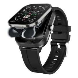 Isdewatch Reloj Inteligente D9 Smartwatch Con Audífonos Bluetooth Integrados 2 En 1 Pantalla Táctil Hd Notificaciones Deportes Sensor De Ritmo Cardiaco Color Negro