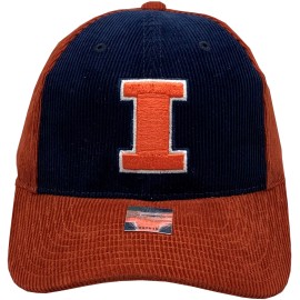 Peerless Embroidery Illinois Fighting Illini Hat Loud & Clear Adjustable Orange/Blue