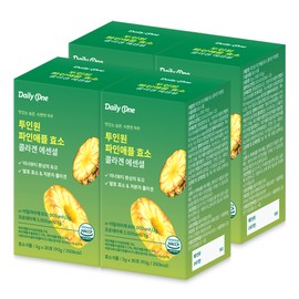 Daily One 2-in-1 Pineapple Enzyme Collagen Essential 800,000 Potency Bromelain 30 sachets, 4 packs / 데일리원 투인원 파인애플 효소 콜라겐 에센셜 80만 역가 브로멜라인 30포, 4개