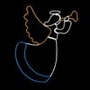 LED Neon Rope Light Angel Blowing Horn Motif - Lighted