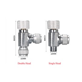 SagaSave CO2 Check Valve, Aquarium System CO2 Regulator Needle Check Valve, Bubble Counter Fish Tank Accessory - Single Head