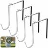 4 Pcs Christmas Headstone Wreath Hanger- Fit 6"-11" Adjustable Cemetery
