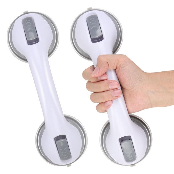 2PCS Suction Grab Bar for Bathtubs and Showers Sturdy PP