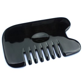 TRIXES Luxury Marble Effect Comb - For Massage & Detangling - Black