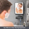Heated Shower Mirror Fogless for Shaving, 3 Colors Stepless Dimmable