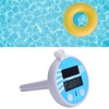 Floating Water Thermometer Electronic Solar Charging LCD Display Swimming Pool