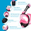 Full Face Snorkel Mask, Snorkeling Gear for Adults Kids with