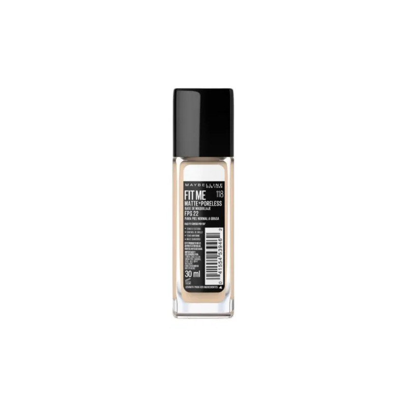Base De Maquillaje Fit Me Matte Maybelline-118 Light Beige