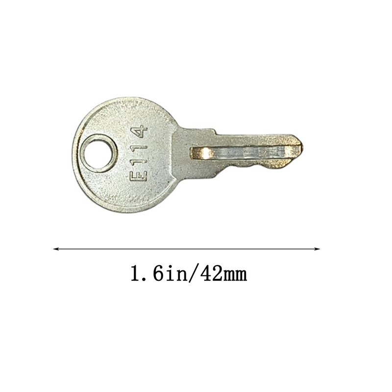 Pitertul 12PCS E114 Key for Toilet Paper Dispensers, Silver, Lock,