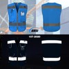 TCCFCCT Hi Vis Vest 9 Pockets High Visibility Reflective Safety