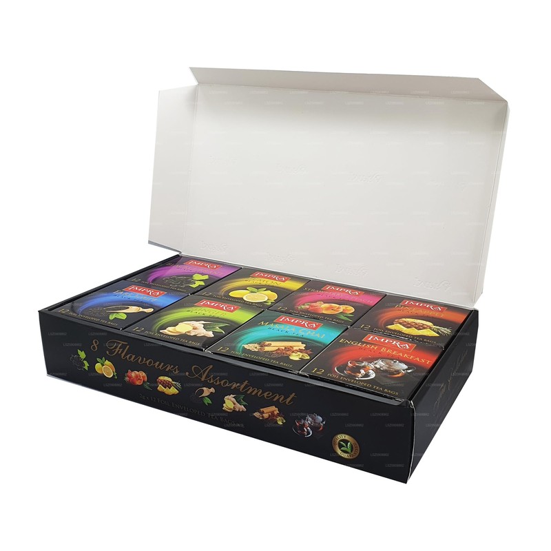 Impra Black Tea Collection Gift Pack 8 Flavors, 80-Count Tea