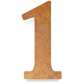 Vintage House Number 1 - Solid, Weatherproof & Durable - 14 cm Large - with Mounting Material - Retro Design House Number Sign N-02-1-R