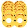 Emergency Stop Warning Sign Equipment Emergency Stop Label Sticker, Emergency