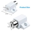 2Pcs White Sliding Patio Lock Sliding Patio Door Latches Set