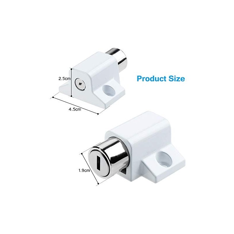 2Pcs White Sliding Patio Lock Sliding Patio Door Latches Set