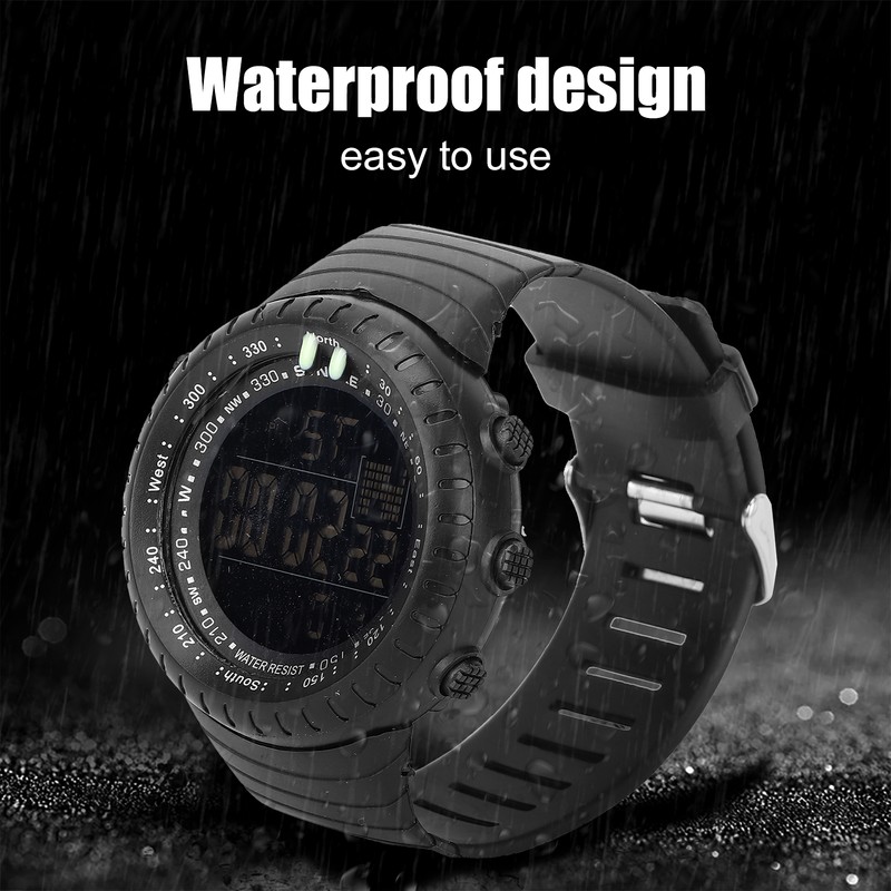 Digital Sports Watch Night Light Waterproof Multiple Functions Electronic Watch