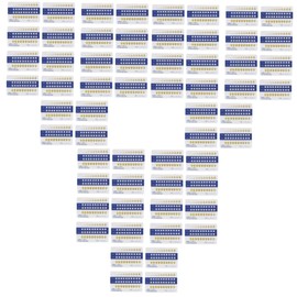 Healeved 3sets Tooth Shade Cards for Supplies Pvc Contrast Chart Simple Teeth Guide 40pcs*3