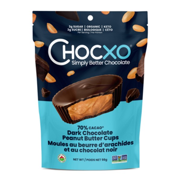 ChocXO Peanut Butter Cups Dark Chocolate 98g