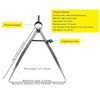 ZLKSKER 8 Inch Adjustable Lockable Steel Wing Divider, Leather Compass