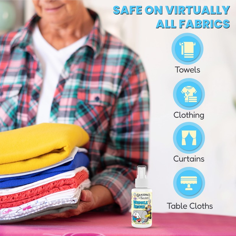 Grandma's Secret Wrinkle Remover - Wrinkle Release Spray, Odor Eliminator,