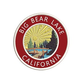 Lake Dock - Big Bear Lake - California 3.5" Embroidery DIY Iron or Sew-on Decorative Patches Vacation Adventure Theme Novelty Applique