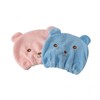 Hair Towel Microfiber Bear Dry Towel Hair Cap RD-11825 Pink 4ea