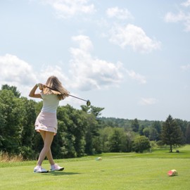 M METERXITY 7 Pack Golf Tee - Tall Training Driving Range Tee Golf Accessories, Portable and Flexible, Apply to Outdoor Indoor Courses Hitting Mat (3.4", Yellow)