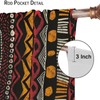 PHTAYOT African Curtains, Traditional Hand Drawn Pattern in Grunge Style