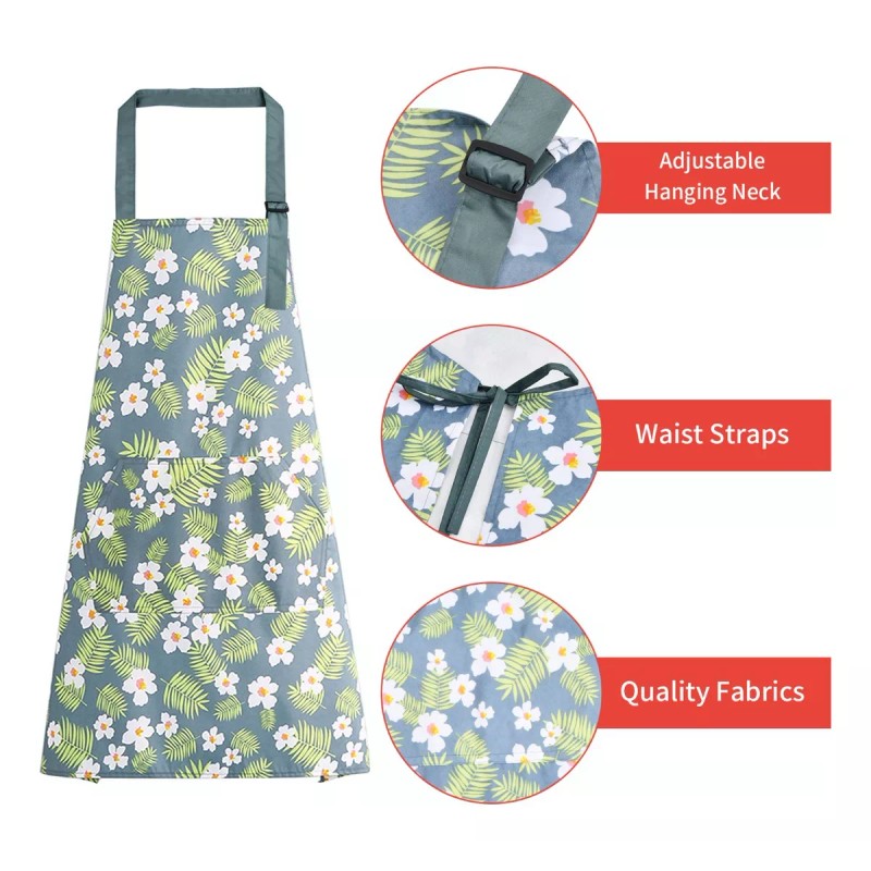 Dokpav 2pcs Delantal De Cocina De Mujer Mandil Con Bolsillo