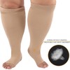 Toeless Plus Size Compression Socks Wide Calf Unisex Open Toe